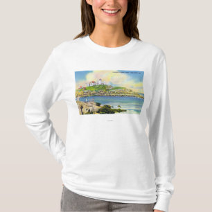 Fischen-Szene am Klumpen-Punkt auf York-Strand T-Shirt