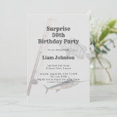 Fischen Thema Erwachsene Männliche Geburtstagspart Einladung (Stehend Vorderseite)