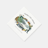 Fischen ThemenGeburtstagsparty Napkins Serviette (Ecke)