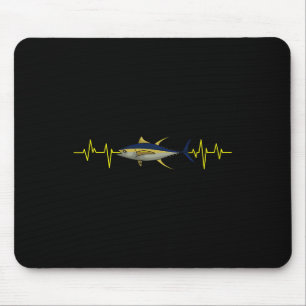 Fischen Thunfisch Herzschlag Fischer Angler Fische Mousepad