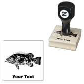 Fischen, Trout-Detaillierte Bild mit Text Gummistempel (Stempel)