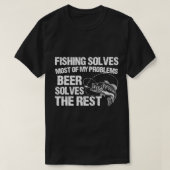 Fischen und Bierfischen T-Shirt (Design vorne)
