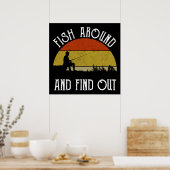 Fischen und erfahren poster (Küche)