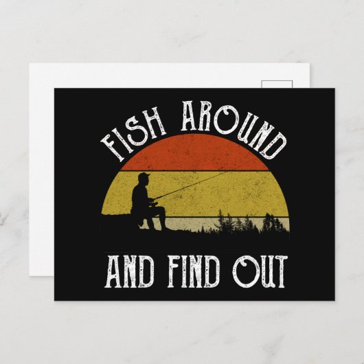 Fischen und erfahren postkarte (Vorne/Hinten)