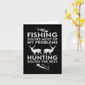 Fischen und Jagd Geschenke Vatertag Spaß Jäger Karte (Gelbe Blume)