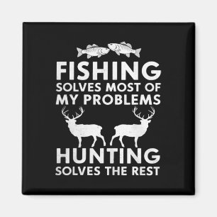 Fischen und Jagd Geschenke Vatertag Spaß Jäger Magnet