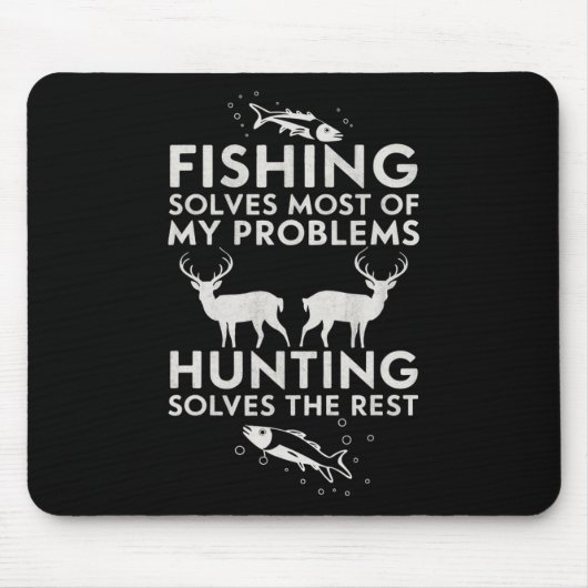 Fischen und Jagd Geschenke Vatertag Spaß Jäger Mousepad (Vorne)