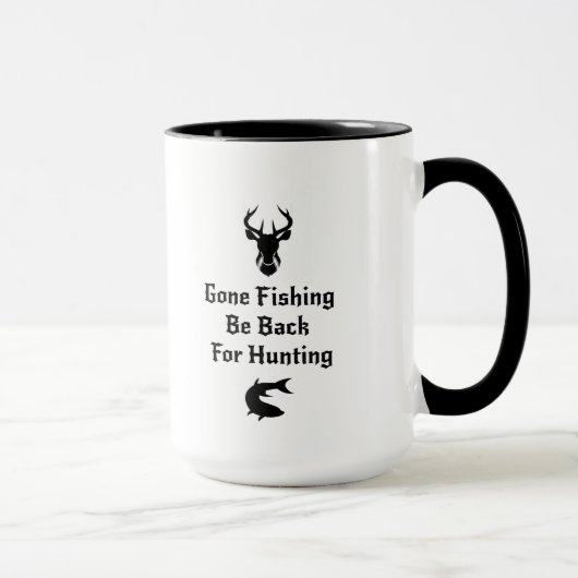 Fischen-und Jagd-lustige Jäger-Geschenke Tasse (Rechts)