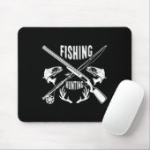 Fischen und Jagen Funny Vatertag Geschenk Mousepad (Mit Mouse)