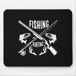 Fischen und Jagen Funny Vatertag Geschenk Mousepad