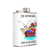 Fischen und Ruhestand Flachmann (Rechts)