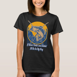 Fischen und Trinken  Angelscherz Fischer Bier T-Shirt