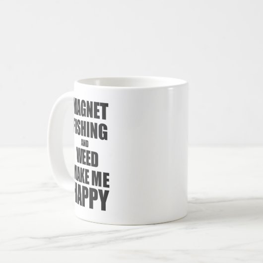 Fischen und Unkraut machen mich zu einem glücklich Kaffeetasse (Vorderseite Links)