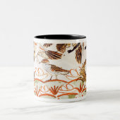 Fischen und Vogeljagd in den Sümpfen Zweifarbige Tasse (Mittel)