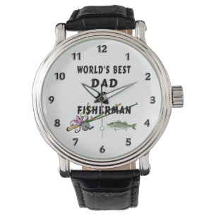 Fischen-Vater-bester Vater Armbanduhr