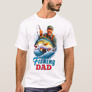 Fischen Vater Glücklicher Vater-Tag Fisch T-Shirt