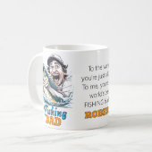 Fischen Vater glücklicher Vater Tag Kaffeetasse (Vorderseite Links)