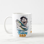 Fischen Vater glücklicher Vater Tag Kaffeetasse (Links)