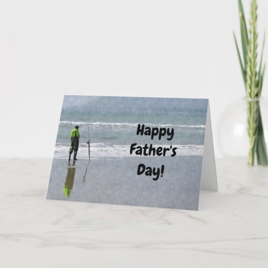 Fischen Vater Vatertagskarte Karte (Vorderseite)