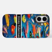 Fischen Viele Fischköpfe Design Persönliche Namen Case-Mate iPhone Hülle (Rückseite (Horizontal))