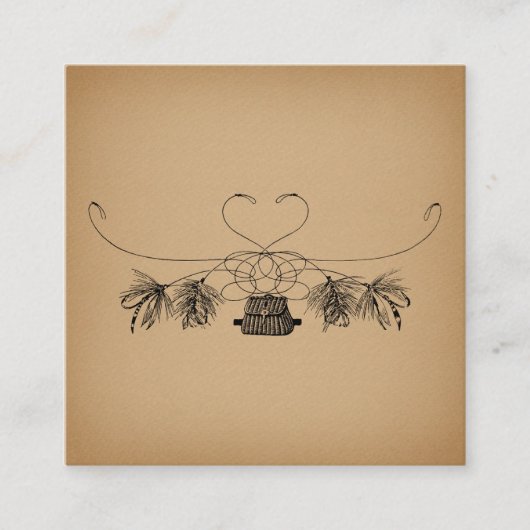 Fischen Vintage Kunst Begleitkarte (Vorderseite)