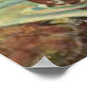 Fischen Vintages Retro-Image mit Funny Sprichwort Poster (Ecke)