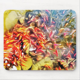 Fischen von Bildern auf einem Mauspad