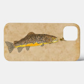 Fischen von Brauner Forelle Case-Mate iPhone Hülle (Rückseite (Horizontal))