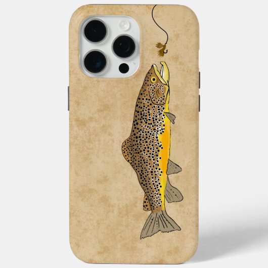 Fischen von Brauner Forelle Case-Mate iPhone Hülle (Rückseite)