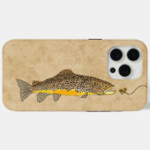 Fischen von Brauner Forelle Case-Mate iPhone Hülle (Rückseite (Horizontal))