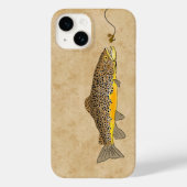 Fischen von Brauner Forelle Case-Mate iPhone Hülle (Rückseite)
