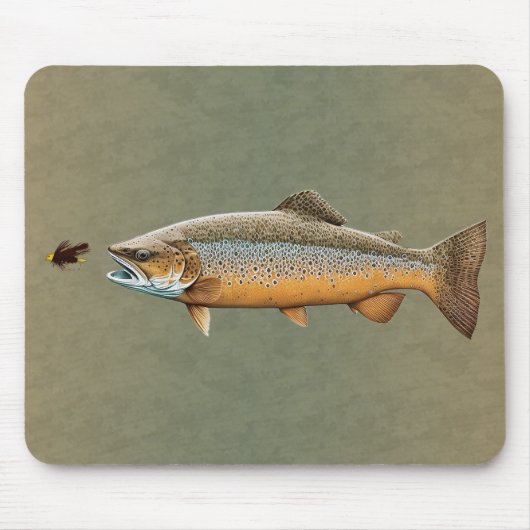 Fischen von Brauner Forelle Mousepad (Vorne)
