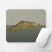 Fischen von Brauner Forelle Mousepad (Mit Mouse)