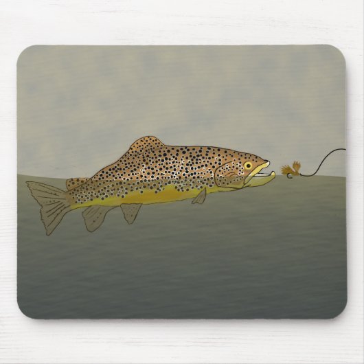 Fischen von Brauner Forelle Mousepad (Vorne)