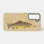 Fischen von Brauner Forelle Samsung Galaxy Hülle (Rückseite (Horizontal))