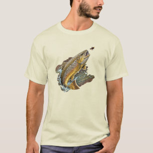 Fischen von Brauner Forelle T-Shirt