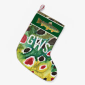 Fischen von Braunforellen seine oder ihre Personal Kleiner Weihnachtsstrumpf (Vorderansicht (hängend))