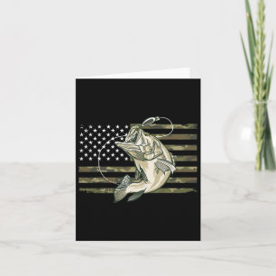 Fischen von Camouflage US-amerikanischer Flagge B  Karte