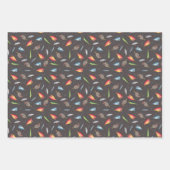 Fischen von dunkelgrauem Fisch Geschenkpapier Set (Vorderseite 3)