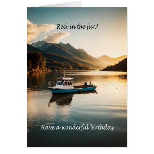 Fischen von einem Boot zum Geburtstag (Vorne)