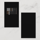 Fischen von Fisch US-amerikanischer Flagge Art Visitenkarte (Vorne/Hinten)