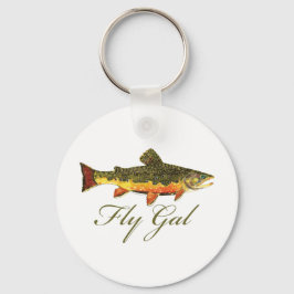 Fischen von Frauen Schlüsselanhänger