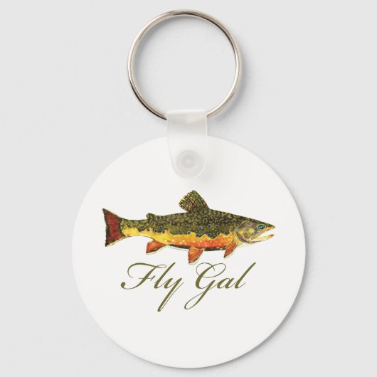 Fischen von Frauen Schlüsselanhänger (Vorderseite)