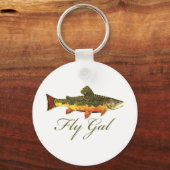 Fischen von Frauen Schlüsselanhänger (Vorderseite)