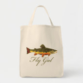 Fischen von Frauen Tragetasche (Vorne)