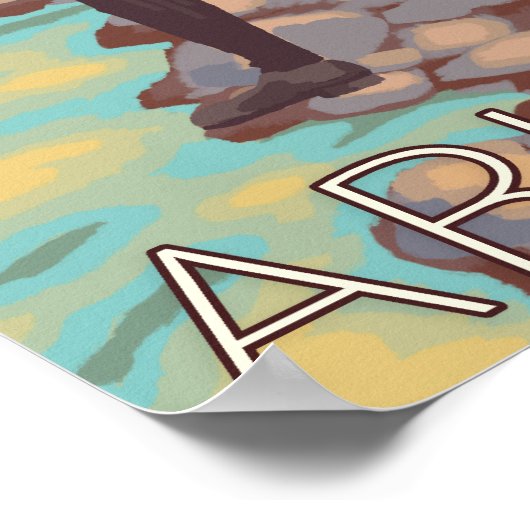 Fischen von FrauenArizona Poster (Ecke)