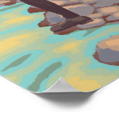 Fischen von FrauenIdahoVintageReiseplakat Poster (Ecke)