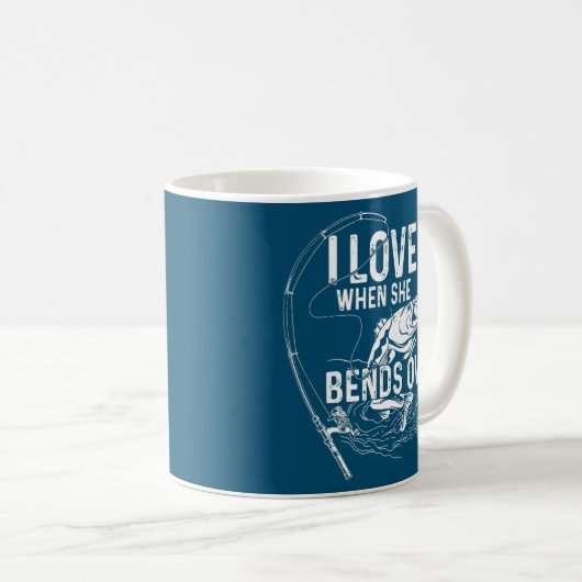 Fischen von Geschenken für Männer Ich Liebe es, we Kaffeetasse (VorderseiteRechts)