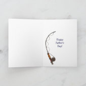 Fischen von Hasen zum Vatertag Karte (Innenseite)