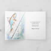 Fischen von Rocks-Enthusiasten Geburtstagskarte Karte (Innenseite)